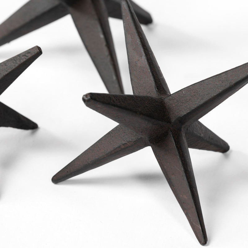 Star Tabletop Sculptures (Set of 3) - Black