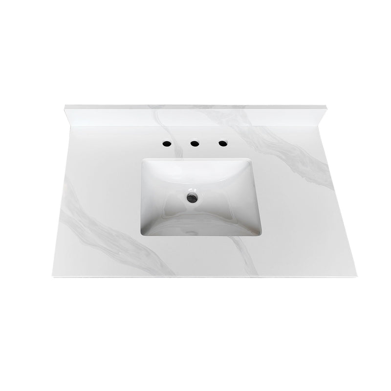 Bathroom Vanity Top With Undermount Sink, 3 Pre Drilled Holes