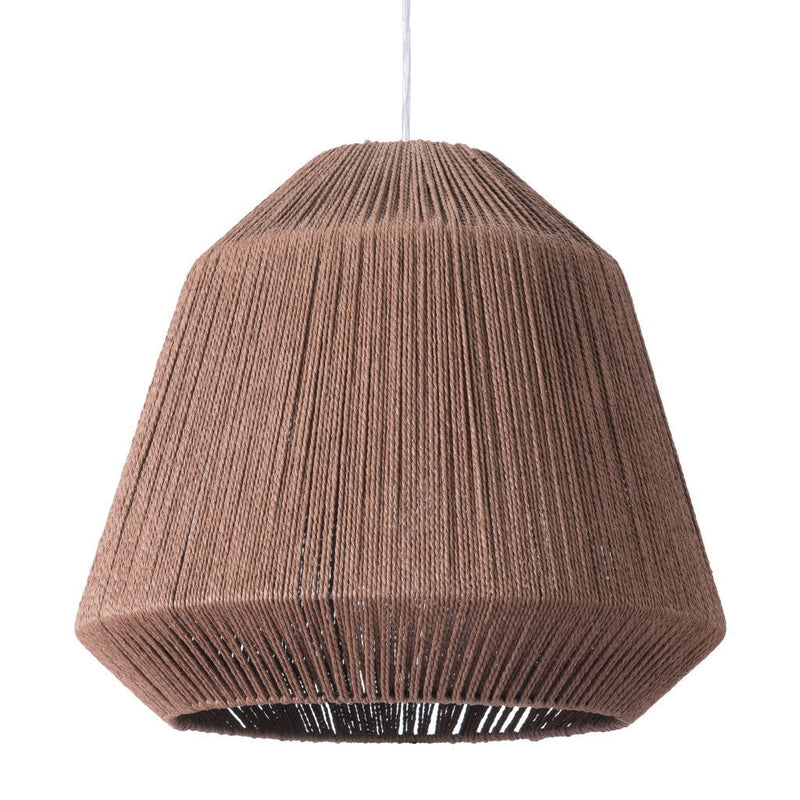 Woven Paper String Hanging Pendent Lamp - Brown