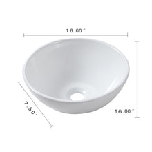 Load image into Gallery viewer, Modern Ceramic Circular Vessel Bathroom Sink
