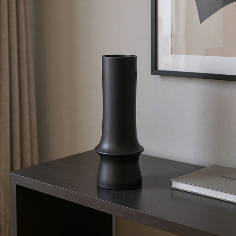 Abstract Cylinder Table Vase (397544) - Black