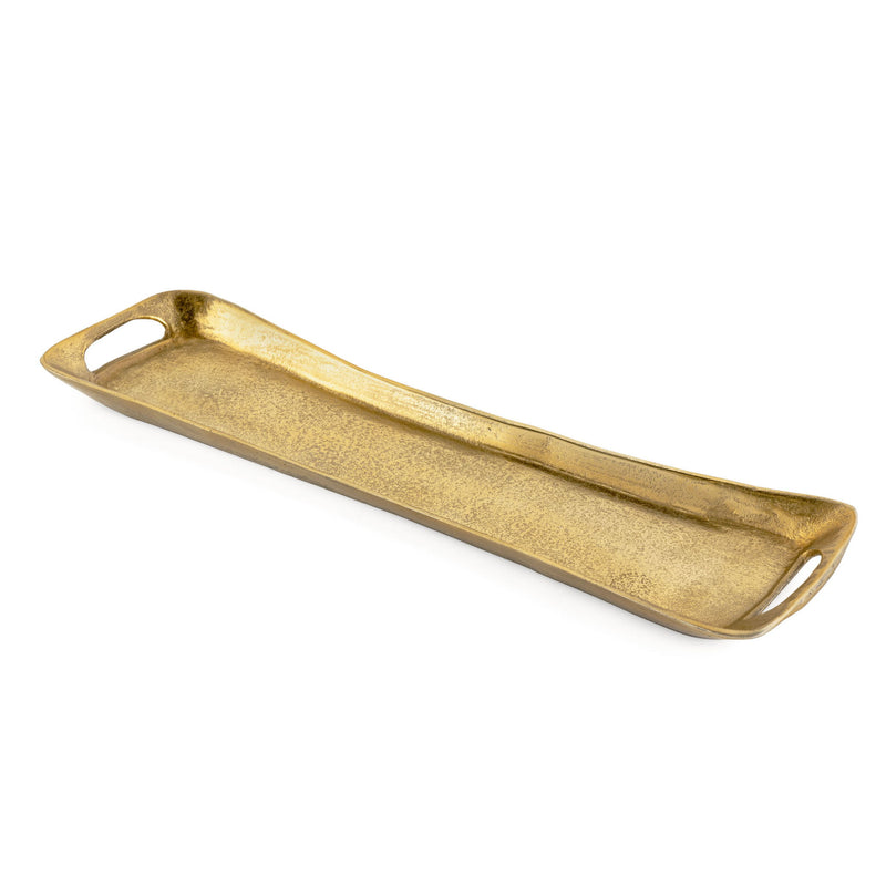 20" Metal Vanity Tray With Handles - Gold