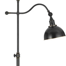 Load image into Gallery viewer, Adjustable Traditional Shaped Floor Lamp With Black Dome Shade - Bronze
