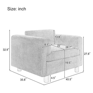 Modern Oversized Armchair Comfy Accent Chair Single Sofa For Living Room