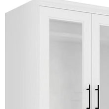 Load image into Gallery viewer, 71" Clear Two Door Two Drawer Combo Dresser - Clear And White
