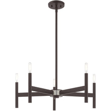 Load image into Gallery viewer, 20'' 5-Light Dimmable Chandelier &amp; Shades - Bronze
