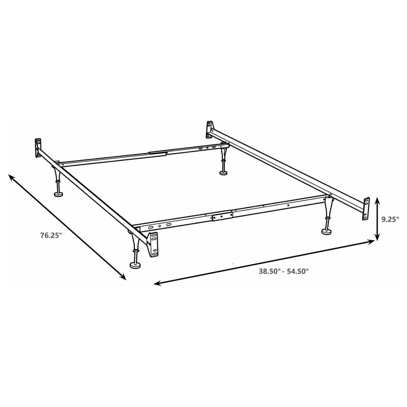 Renee - Twin / Full Bed Frame With Reinforced Center Beam And Bolt-On Construction - Black
