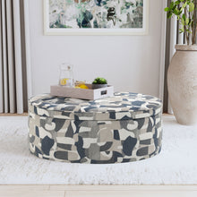 Load image into Gallery viewer, St. Helena - Oval Storage Ottoman With Removable Top - Indigo
