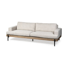 Load image into Gallery viewer, Fabric Sofa With Black Legs - Beige

