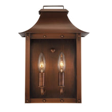 Load image into Gallery viewer, Manchester 2-Light Patina Pocket Wall Light - Cooper
