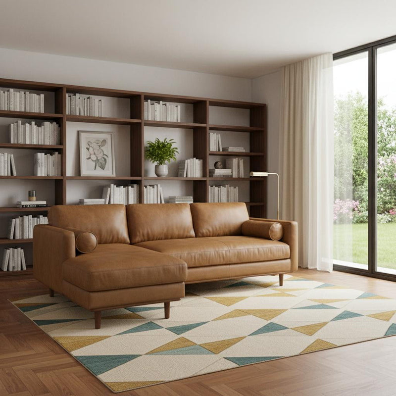 102" Leather Sofa - Brown