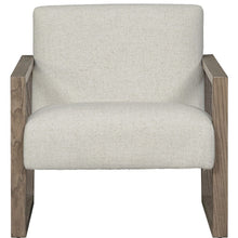 Load image into Gallery viewer, 28" Fabric And Wood Arm Chair - Beige / Ash
