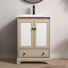Load image into Gallery viewer, Bathroom Vanity With Basin 1 Drawer, Particle Board Construction, Free Standing Storage - Brown
