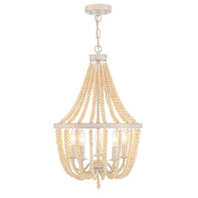 Load image into Gallery viewer, 16" Candle Style Five Light Metal Dimmable Chandelier - Gold / White
