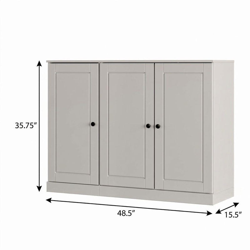 Solid Woodshoe Storage Cabinet (755973) - Off White