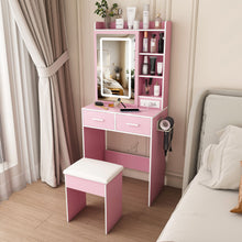 Load image into Gallery viewer, Small Makeup Vanity Desk With Adjustable LED Lights
