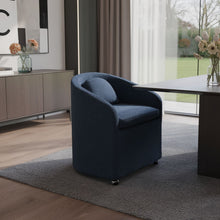Load image into Gallery viewer, Chenille Wing Back Dining Side Chair - Blue
