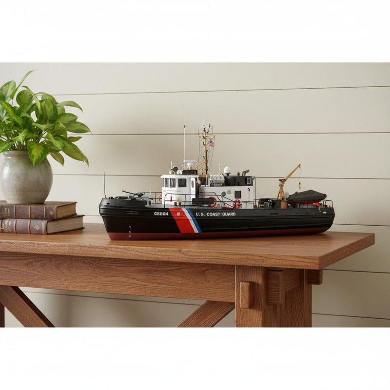 Hand Painted Model Boat (624416) - Black / White