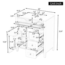 Load image into Gallery viewer, Bathroom Vanity With Sink, 3 Drawers And Adjustable Shelf
