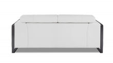 Load image into Gallery viewer, Italian Leather Loveseat - White / Black
