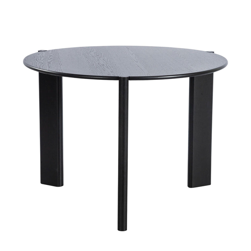 42" Solid Wood Rounded Bar Table - Black