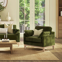 Load image into Gallery viewer, Pasadena - Wide Modern Farmhouse Accent Arm Chair - Olive Green
