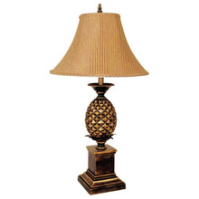 Load image into Gallery viewer, Metal Pineapple Table Lamp With Gold Classic Empire Shade - Gold
