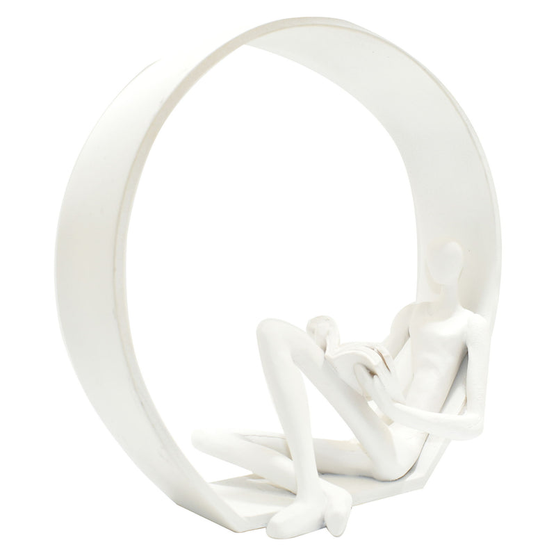Man Tabletop Sculpture - White