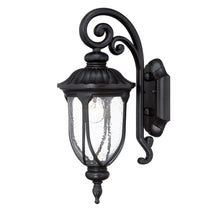 Load image into Gallery viewer, Cast Aluminum Glass Lantern Wall Sconce - Matte Black
