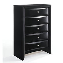 Load image into Gallery viewer, Wood Chest With Center Metal Glide - Black

