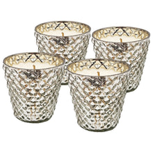 Load image into Gallery viewer, Scented Soy Wax Candle Glass (Set of 4) - Silver
