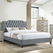 Load image into Gallery viewer, Modern Bed Frame With Tufted Upholstered Headboard
