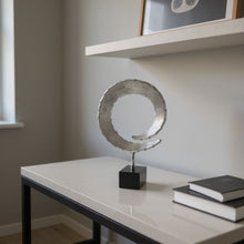 Load image into Gallery viewer, Marble Tabletop Sculpture (354696) - Black / Silver
