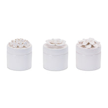 Load image into Gallery viewer, Flowers Decorative Keepsake Boxes (Set of 3) - White

