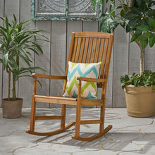 Load image into Gallery viewer, Muse - Outdoor Acacia Rocking Chair With Slat Design - Teak
