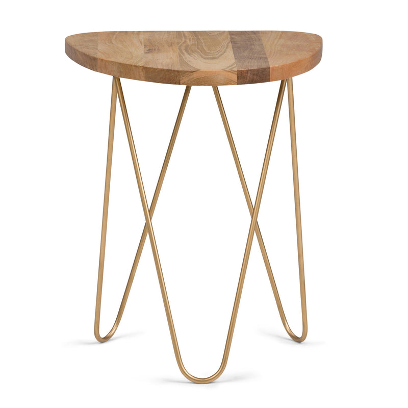 21" Round End Table - Gold