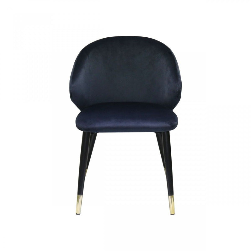 Upholstered Velvet Wing Back Dining Arm Chairs (Set of 2) - Blue