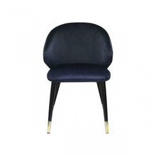 Load image into Gallery viewer, Upholstered Velvet Wing Back Dining Arm Chairs (Set of 2) - Blue
