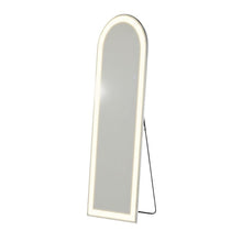 Load image into Gallery viewer, 60" Arch Lighted Freestanding And Wall Mount Frameless Full Length Mirror - Clear
