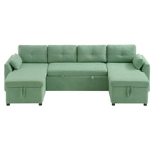 Load image into Gallery viewer, U-Shaped Sectional Sofa Bed With Storage And USB Ports
