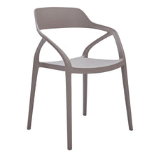 Load image into Gallery viewer, Heavy Duty Plastic Open Back Dining Arm Chair (Set of 4) - Gray
