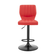 Load image into Gallery viewer, Swivel Adjustable Height Bar Chair - Red / Black
