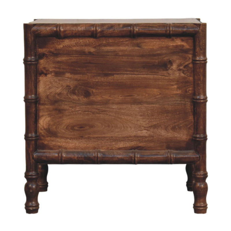 23" Solid Wood One Drawer Nightstand - Brown