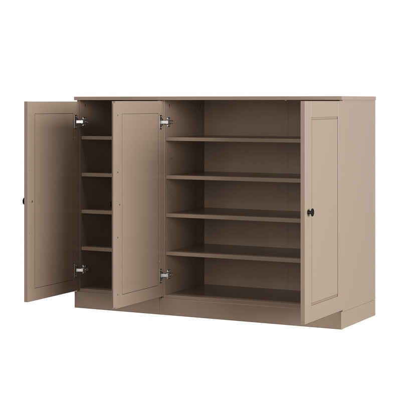 Solid Woodshoe Storage Cabinet (755970) - Beige