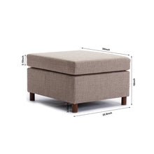 Load image into Gallery viewer, 4 Seat Module Sectional Sofa Couch With 1 Ottoman for living room,Seat Cushion and Back Cushion Non-Removable and Non-Washable,Brown
