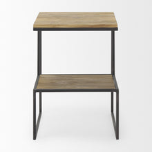 Load image into Gallery viewer, Sled End Table With Shelf - Brown / Light Brown
