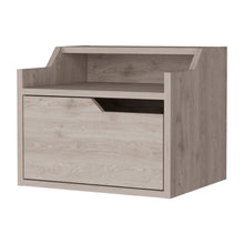 Load image into Gallery viewer, 13" One Drawer Faux Wood Floating Nightstand - Gray
