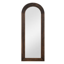 Load image into Gallery viewer, 71" Solid Wood Arch Freestanding Framed Full Length Mirror - Brown
