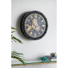 Load image into Gallery viewer, Circle Analog Wall Clock - Black / Gold
