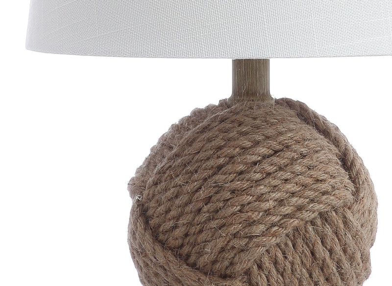 18" Novelty Table Lamp LED With Globe Shade - Natural